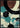 Circles i teal sorte og hvide nuancer plakat