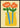 To orange blomster i stiliseret vase plakat