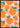 Orange Blomster plakat